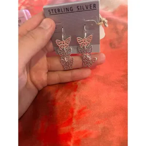 Earrings 925 sterling silver butterfly c01 thumbnail 5