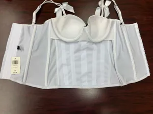 NWT Hot Topic Morbid Threads White Corset Size Medium thumbnail 5
