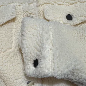 Cropped Cream Teddy Sherpa Jacket - Women thumbnail 3