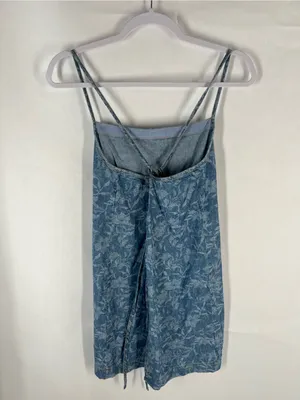 rag & bone Laser Floral Denim Tie Dress Blue Size S thumbnail 5