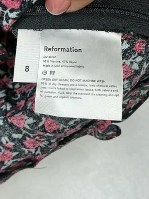 Reformation Black Square-Neck Floral Smocked Top 787 thumbnail 4
