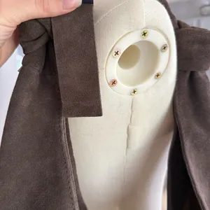 American leather Co Brown Suede Tote Bag thumbnail 6