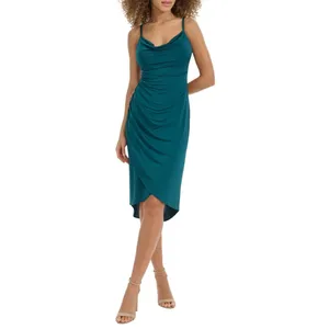 NWT Siena Womens Sleeveless Cowlneck Bodycon Dress SATP2034 Gem Blue Green 4 thumbnail 3