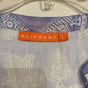 Oliphant Tuckernuck Blue Mini Dress Cotton Large thumbnail 3