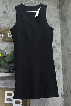 A New Day Womens Seam Detail Ponte Knit Flounce Mini Dress 94434589 Black S thumbnail 1