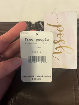 Free People brown Leather Mini Skirt thumbnail 2