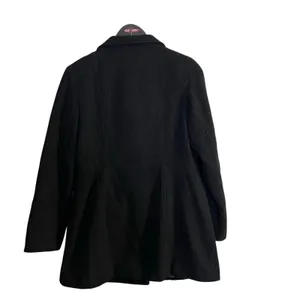 Old Navy Black Pea Coat Women's Size Medium Cotton Wool Blend Winter Snow Cold thumbnail 5