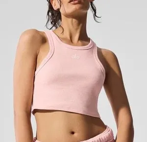 Alo Yoga Aspire Tank Pink Quartz/White S thumbnail 1