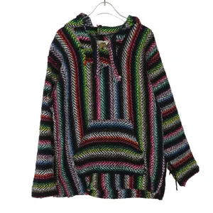 Vintage Earth Ragz Rainbow Drug Rug Pullover Jacket Medium thumbnail 2