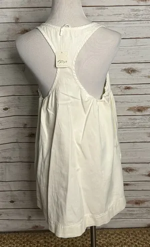 NWT Free People ivory cotton racerback babydoll swing mini dress Size Medium thumbnail 6