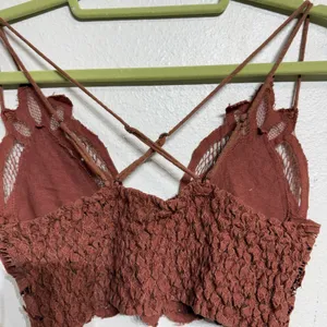 Free People One Copper Adella Crochet Lace Bralette Sz S thumbnail 8