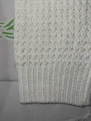 Cream Waffle knit sweater. Size L thumbnail 6