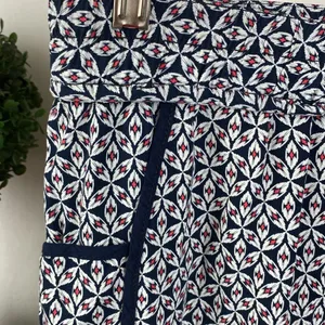 Anthropologie Hei Hei Blue White & Red Print Casual Pants M thumbnail 4