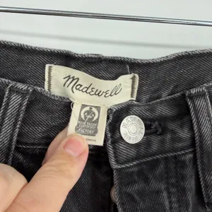 Madewell Balloon Jeans Womens 26 Black Lunar Wash High Rise Barrel Leg thumbnail 4