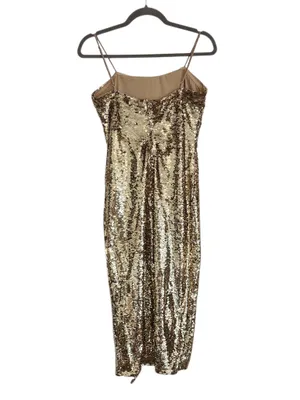Gianni Bini Gold Sequin Midi Slip Dress Size Small NWT Sequin Cocktail Dress thumbnail 2