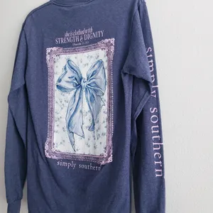Simply Southern Clothed In Dignity Bow Long Sleeve T-Shirt thumbnail 6