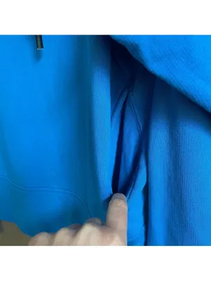 Sandrine Rose The Virgin Label 100% Cotton Blue Hooded Sweatshirt Baggy Size XS thumbnail 3