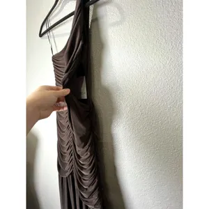 MISA Los Angeles Samsara Cutout Dress Brown ruched Maxi dress Size Small NWT thumbnail 8