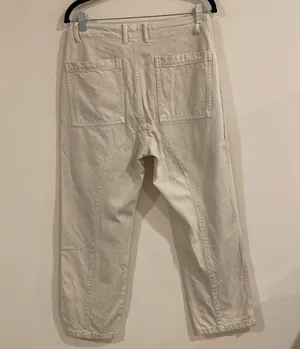 Cream Colored Denim Jeans Size Medium thumbnail 3