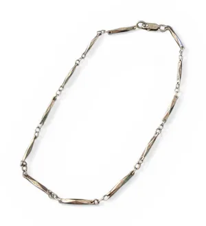 Silver color anklet with lobster clasp thumbnail 1