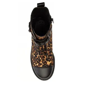 Karl Lagerfeld Paris Women Animal Print Maeva Buckled Combat Booties Size 6.5 thumbnail 4