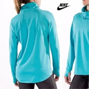 NIKE Women’s Relay Running Top Midweight Long Sleeve Funnel Neck Size XS thumbnail 3