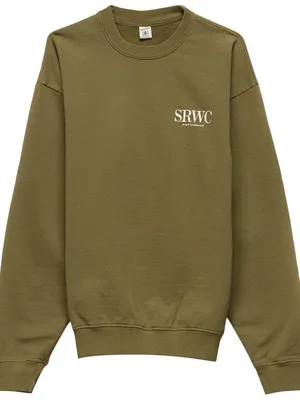 Sporty & Rich Olive Crewneck Sweatshirt thumbnail 1