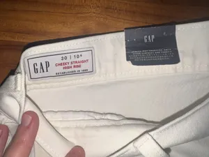 Gap white ripped jeans thumbnail 3