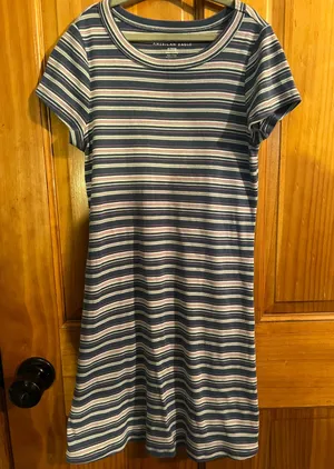 American Eagle Striped T-shirt Dress thumbnail 1