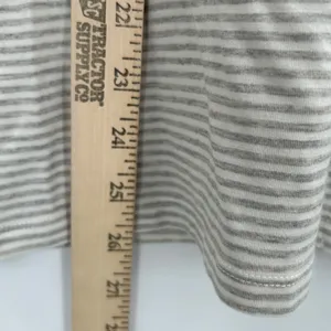 J.Crew Re-Imagined Striped Lyocell Viscose‎ Pajama Top Grey White Long Sleeve XS thumbnail 5