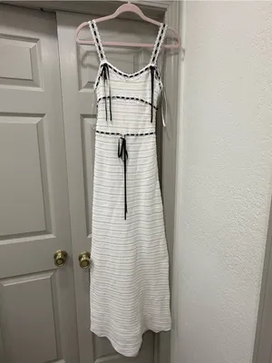 For Love And Lemons The Mayfair White‎ crochet Maxi Dress size XS thumbnail 2