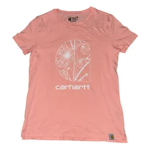 Carhartt pink white floral graphic T-shirt women’s size small thumbnail 1