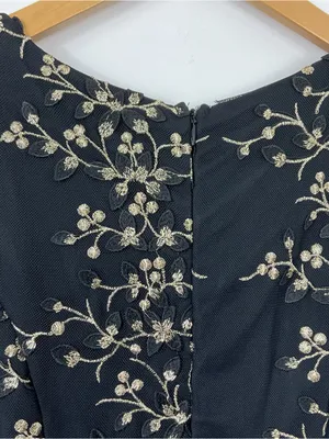 Altar’d State Jane Black & Gold Floral Lace Dress Womens Size Small thumbnail 4