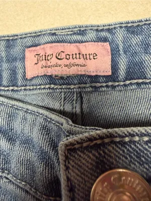 Juicy Couture Light Blue Flare Jeans with rhinestones thumbnail 7