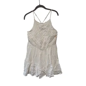 Lulus White Eyelet Lace Halter Dress M thumbnail 2
