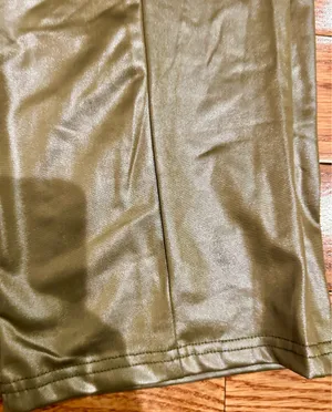 BUZZ FASHION Cargo Wide Leg PULL-ON SATIN Effect heigh waisted stretchy pants L thumbnail 15