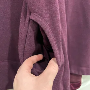 Athleta Cozy Karma Funnel Neck Sweatshirt Purple Womens Small Comfy Oversized‎ thumbnail 5