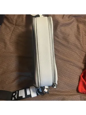 Karl Lagerfeld Paris Medallion Crossbody With Adjustable Strap White Bag thumbnail 11