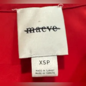 Anthropologie Maeve Cap Sleeve Cowl‎ Neck Slip Red Side Slit Midi Dress XS P thumbnail 7