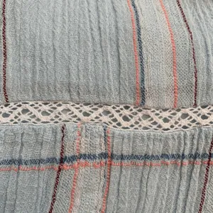 True Craft Plaid Gauze Strapless Mini Dress Baby Blue‎ Cottagecore Boho XL New thumbnail 10