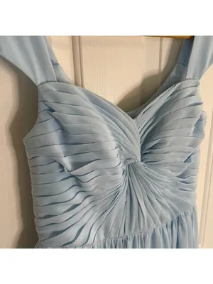Azazie light Blue pastel full length Formal Dress - no size listed romantic thumbnail 4