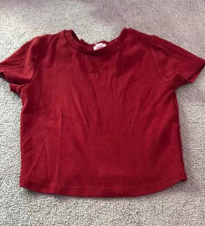 Dark red garage baby tee thumbnail 1