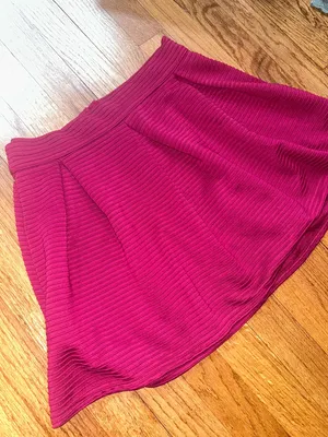 Aeropostale PrettyLittleLiars Y2K High-Waist Textured Mini Skirt Pleats Fuchsia size thumbnail 2