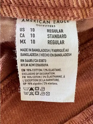 American Eagle Mom Straight Corduroy Jeans High Rise Dusty Rose Pink Size 10 thumbnail 6