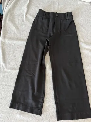 Maeve Colette High Waisted Wide Leg Trousers Utility Patch Pocket Crop Pants thumbnail 1