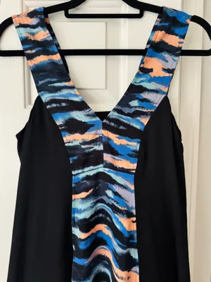 Anthropologie Maeve V-neck Colorblocked Oversized Maxi Dress, Size 0 thumbnail 5