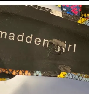 Madden Girl Bella Multicolored Block Heel Open Toe Shoes Sandals 7.5 Snakeskin thumbnail 7