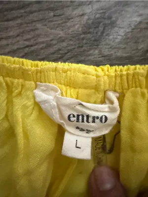 Entro Yellow Babydoll Midi Dress Boutique Summer Dress Size Large thumbnail 5