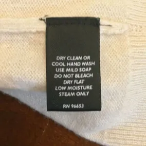 Christopher Fischer 100% cashmere cream sweater ruched sides large thumbnail 4