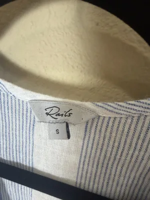 Rails Ashlyn Nevis Linen Dress Blue & White Stripes Size Small thumbnail 4